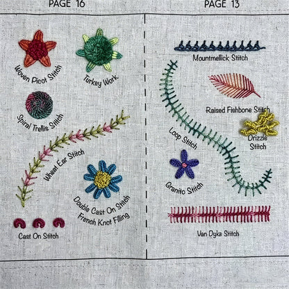 All-in-One Embroidery Stitch Book & Sewing Kit