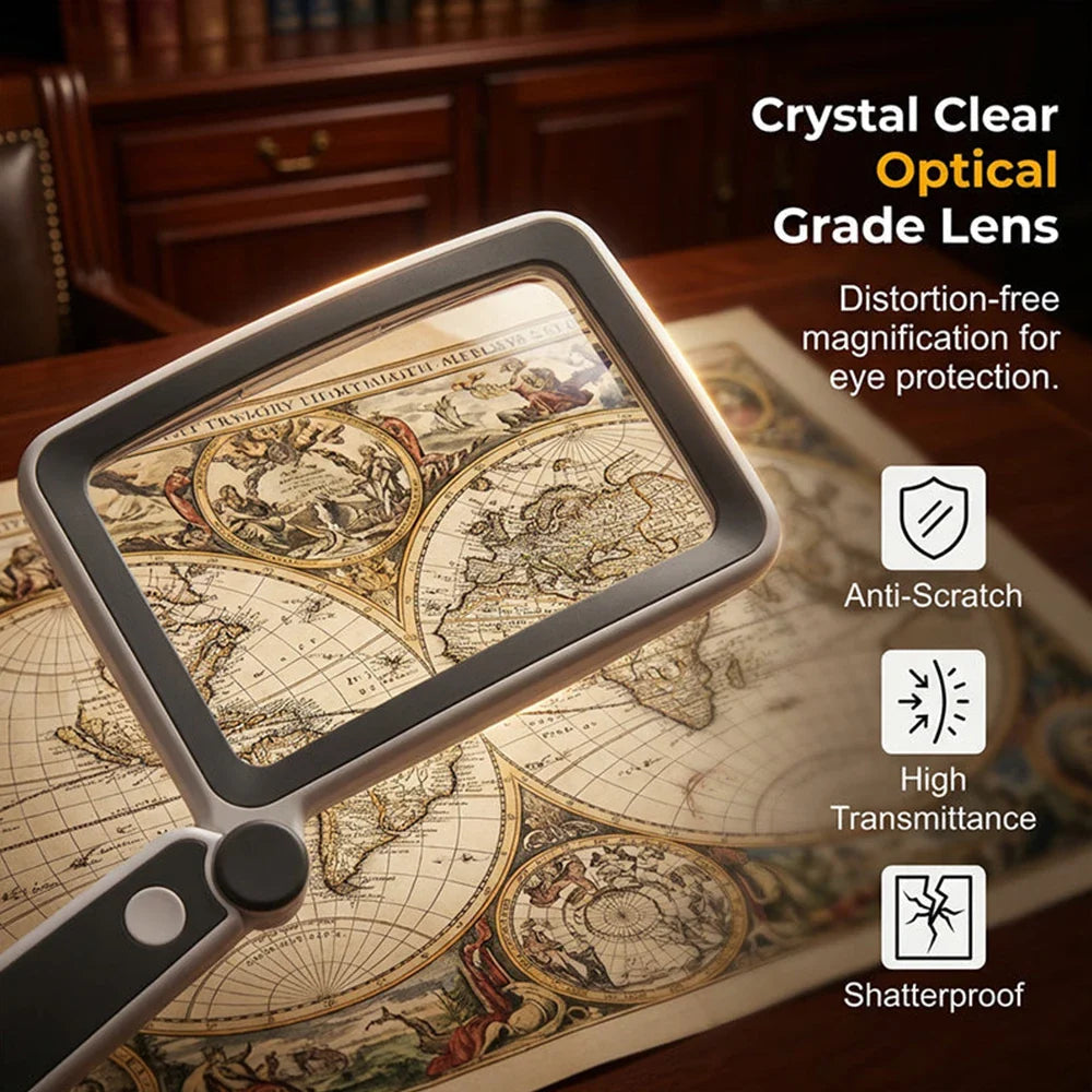 LED Rechargeable Square Magnifier
