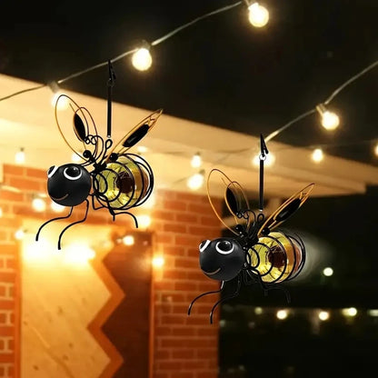 Outdoor Hanging Solar Bee Light Adds Charming Garden Glow Day and Night Includes 3 Pieces Perfect for Gifting