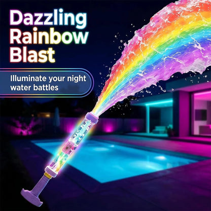 🌈Glowing Rainbow LED Water Blaster- Summer Fun That Pops Like Magic! ✨