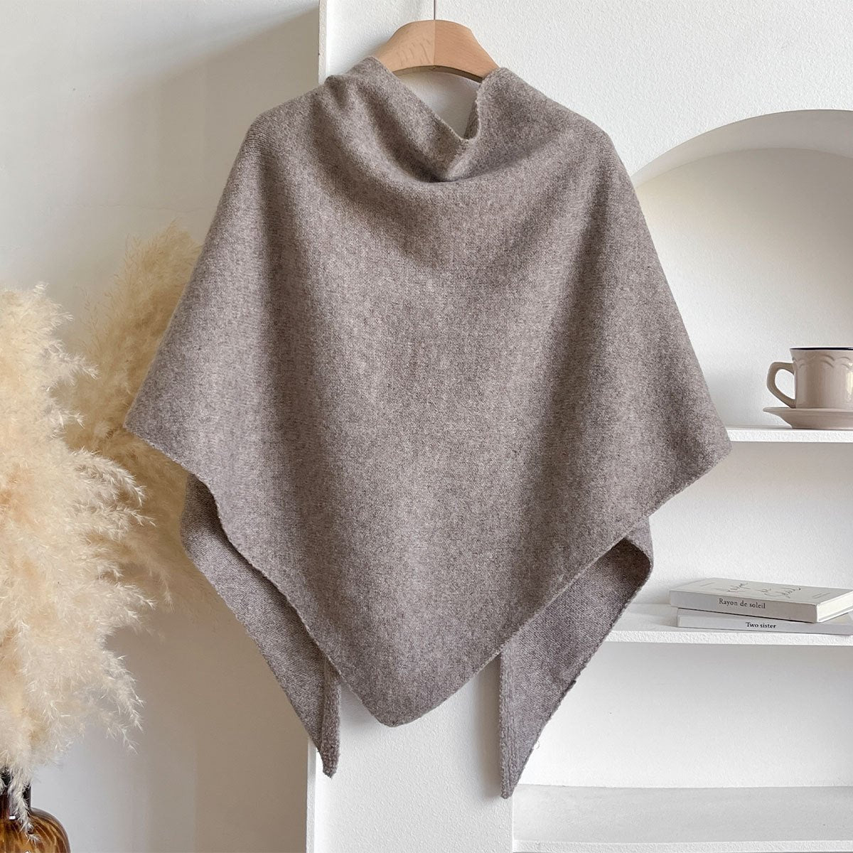 ❤️Your Everyday Elegance, Woven in Wool💕Women's Solid Color Wool Blend Shawl☁️