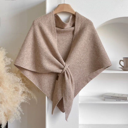 ❤️Your Everyday Elegance, Woven in Wool💕Women's Solid Color Wool Blend Shawl☁️