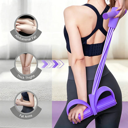 6-Tube Elastic Foot Pedal Resistance Bands
