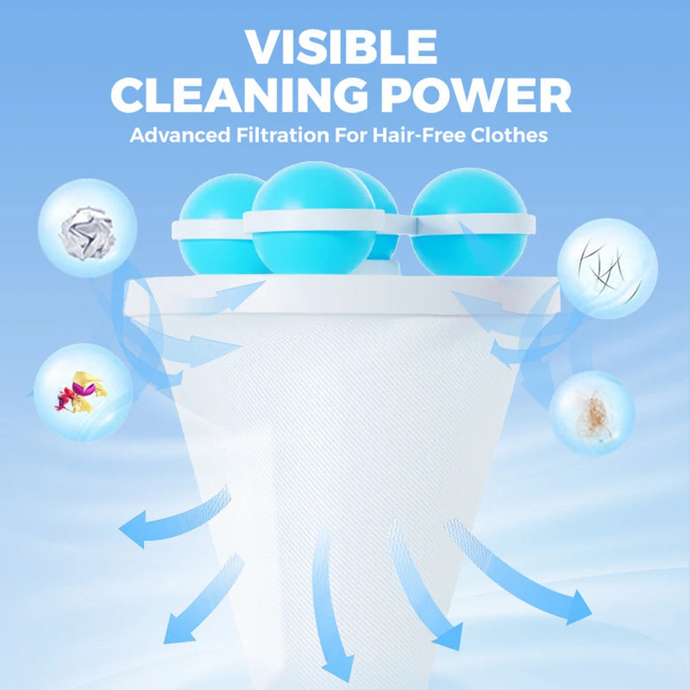 Floating Lint Mesh Bag Reusable Hair Lint Catcher Washing Machine Drain