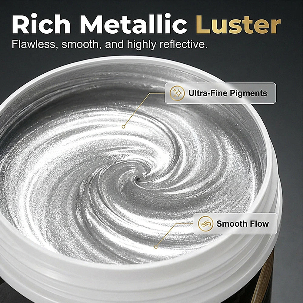 Water-Based Silver Paint for Metal & Wood