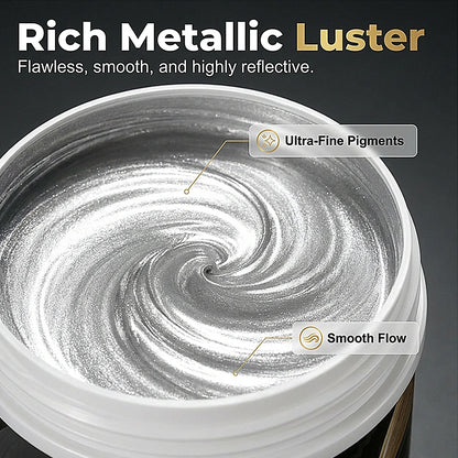 Water-Based Silver Paint for Metal & Wood
