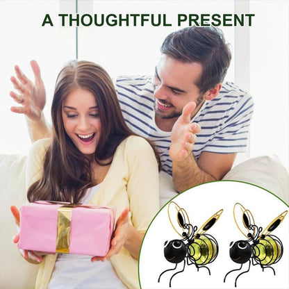 Outdoor Hanging Solar Bee Light Adds Charming Garden Glow Day and Night Includes 3 Pieces Perfect for Gifting