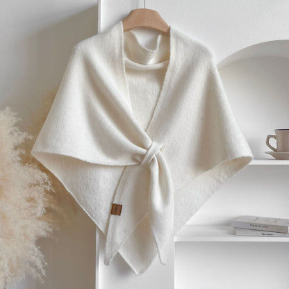 ❤️Your Everyday Elegance, Woven in Wool💕Women's Solid Color Wool Blend Shawl☁️