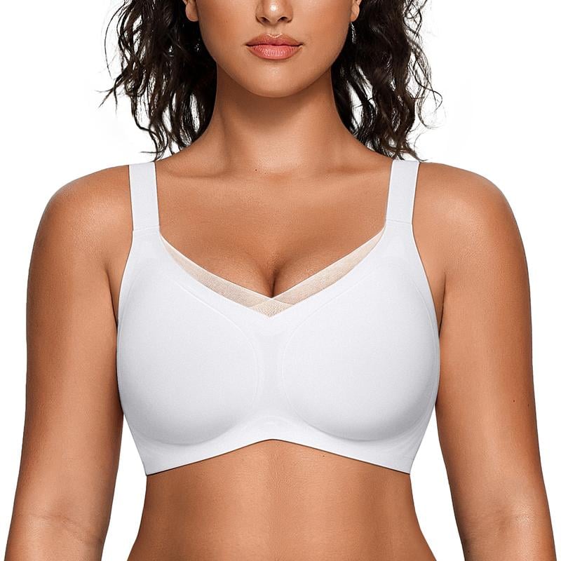 🏆Summer Promotion🔥 Women's Wireless V-Neck Crossover Mesh Seamless Push-Up Bra