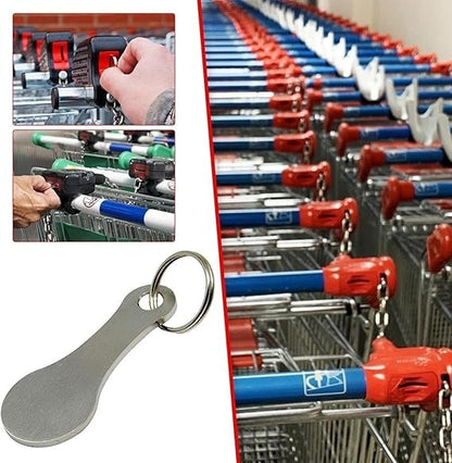 🔥Last Day 49% OFF - Mini Aluminum Alloy Key Ring Shopping Trolley Tokens
