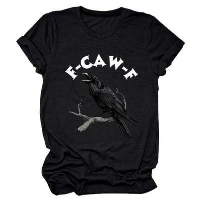 Make a Statement Without Saying a Word! 😜🐦‍⬛🔥Humorous Crow Graphic T-Shirt – Say It With a Caw!