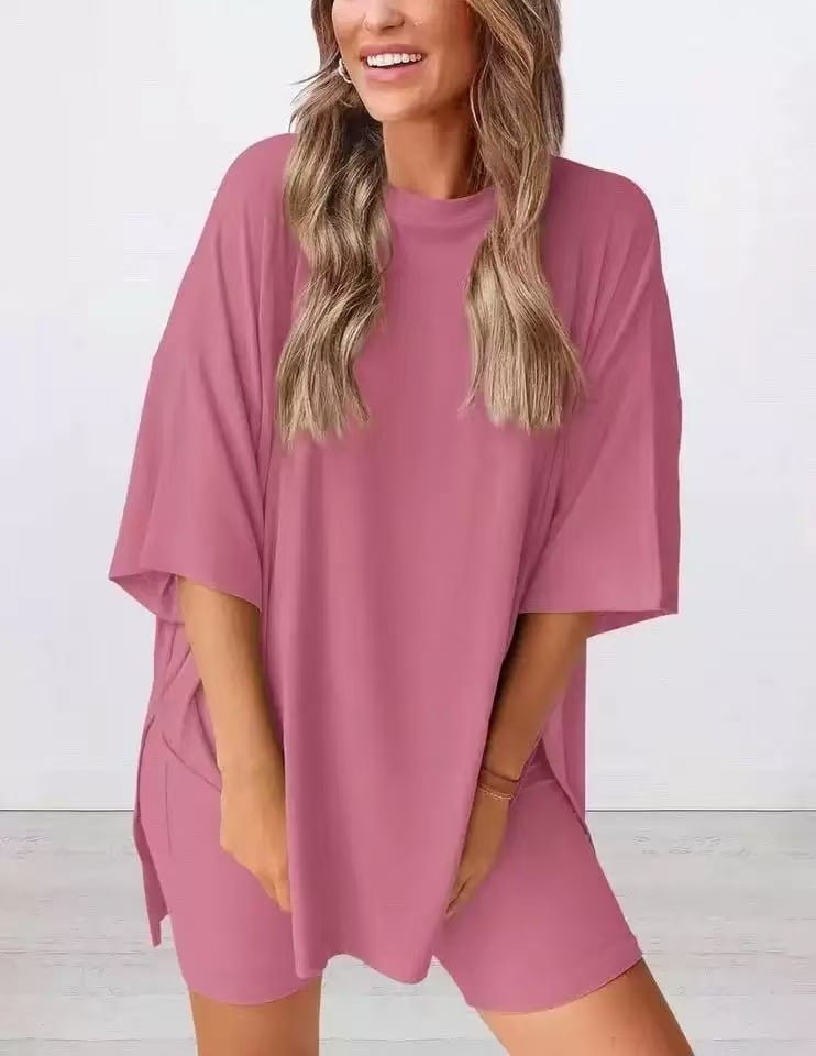 🍧Summer Hot Sale💞2025 Women's Summer Casual Loose Two-Piece Casual Suit