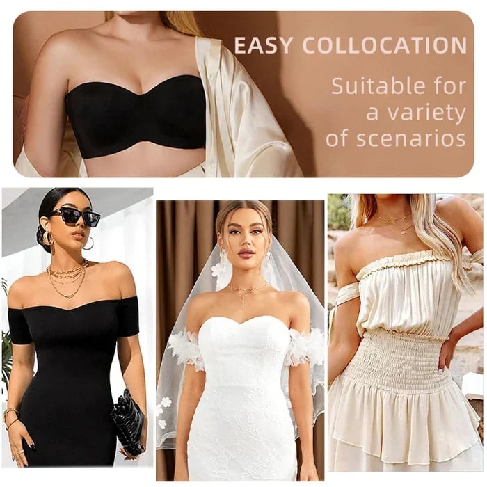 🏆Summer Promotion - 49% OFF🔥Full Support Non-Slip Convertible Bandeau Bra