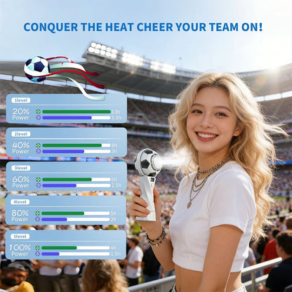 Football Fan Stylish Portable Fan⚽ – Ideal for Your Summer Life