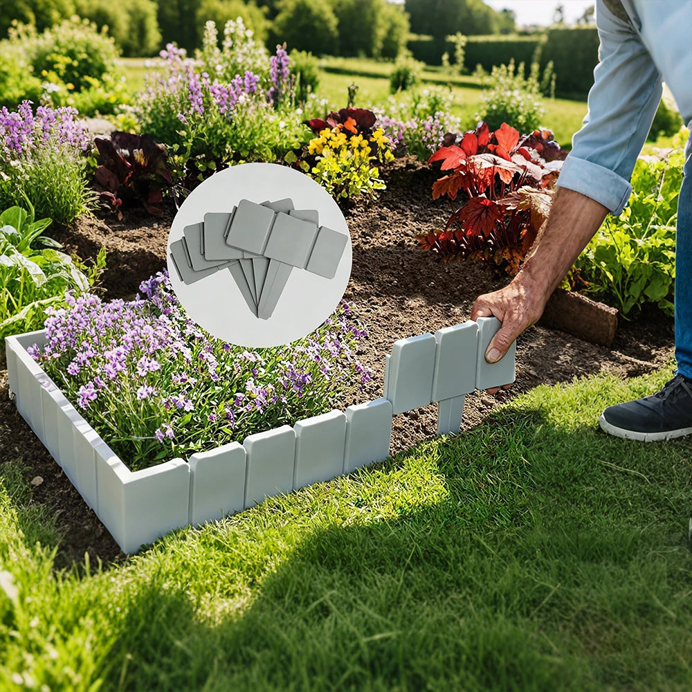 DIY Faux Stone Garden Border Fence