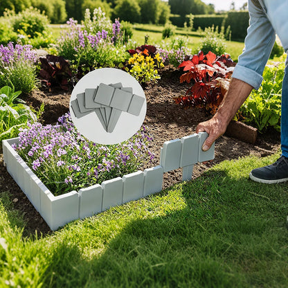 DIY Faux Stone Garden Border Fence