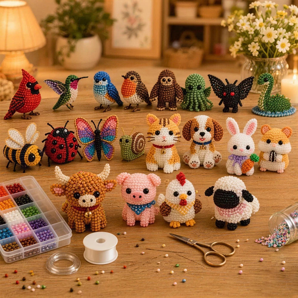 Cute 3D Beaded Animal DIY Kit