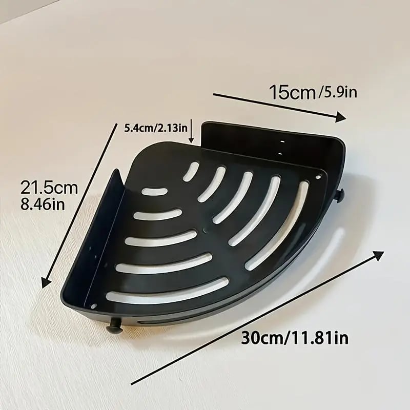 🔥3-Pack Black Triangle Shower Caddy