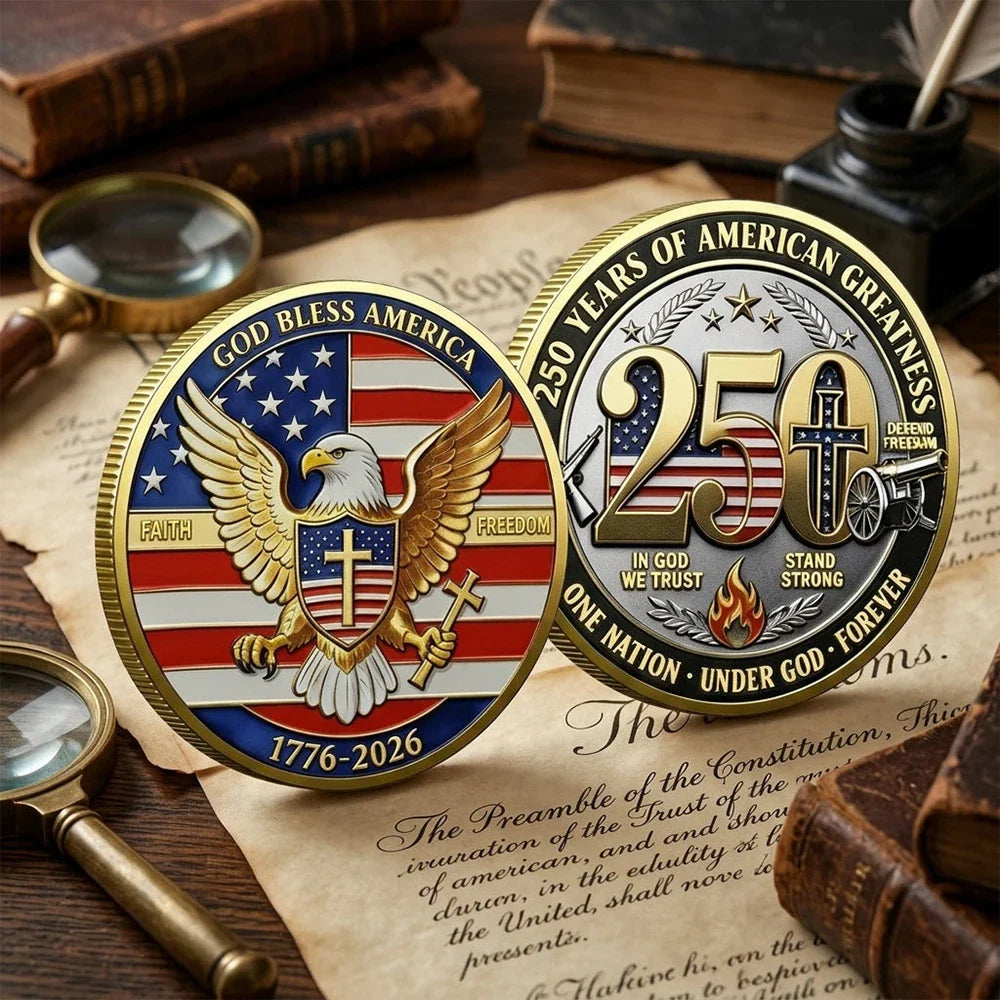 ✨9PCS USA 250th Anniversary Commemorative Coin Gift Set