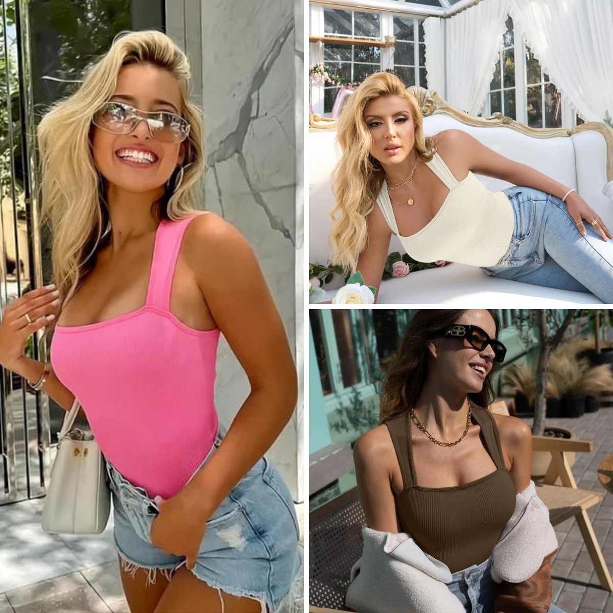🔥HOT SALE 49% Off✨Sleeveless Tummy Control Tank Tops Bodysuits