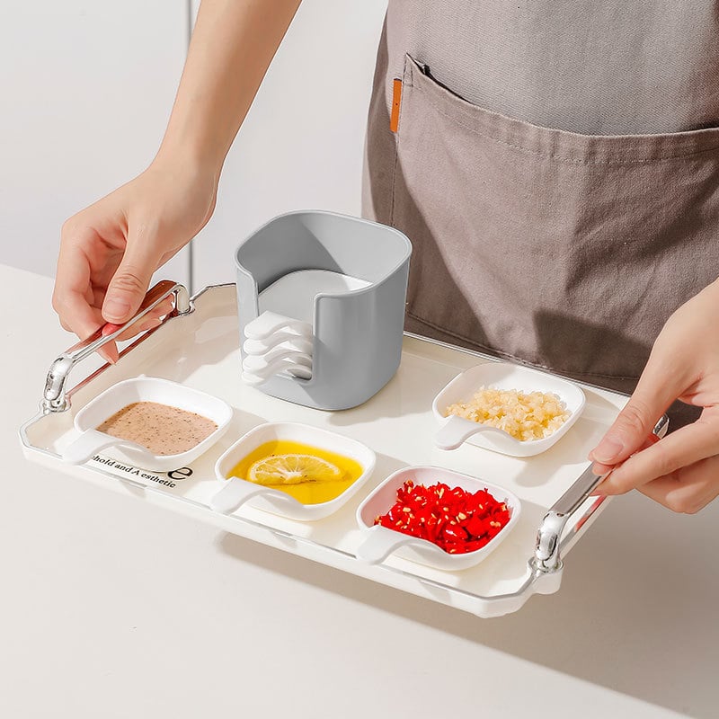 🏆Summer Promotion🔥Dipping Sauce Plate & Holder Set
