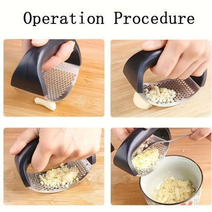 🔥Zero Hand Strain🔥430 Stainless Steel Ring Garlic Press