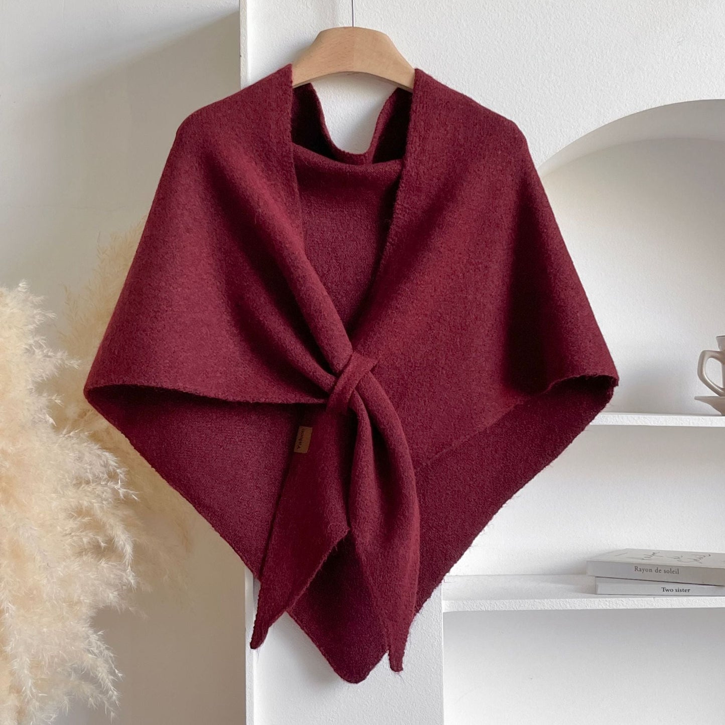 ❤️Your Everyday Elegance, Woven in Wool💕Women's Solid Color Wool Blend Shawl☁️