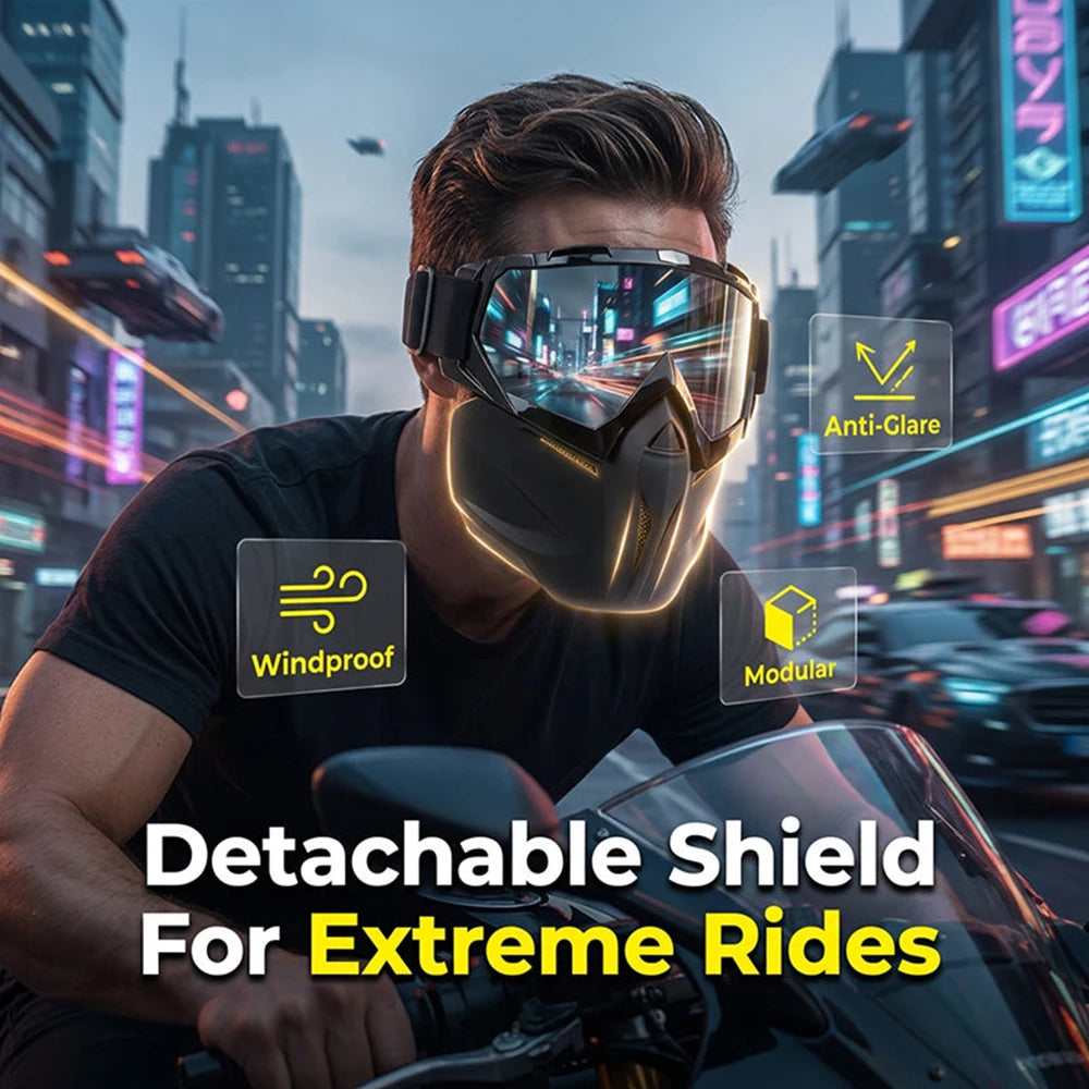 Detachable Full Face Goggle Mask