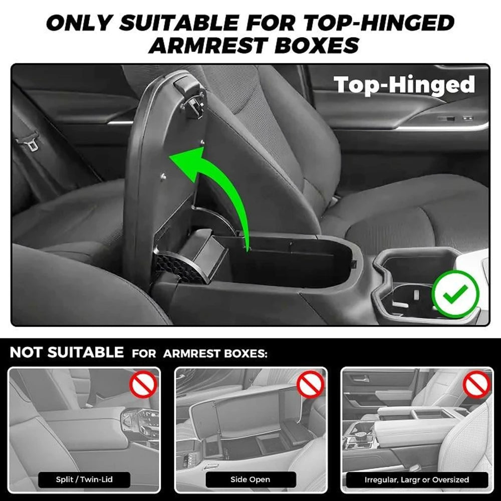 Multifunctional PU Leather Car Armrest Box Mat