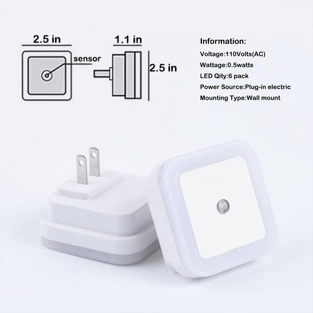Plug-In Wall Mount Night Light – Safe, Energy-Efficient, and Easy to Use