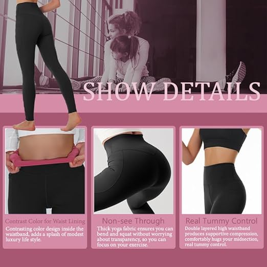 🎁Summer Promotion🔥High Waisted Tummy Control Side Pocket Shaping Training Leggings