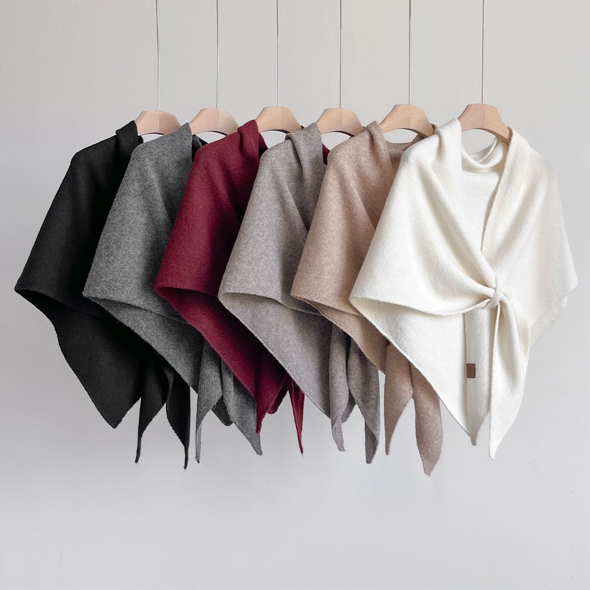 ❤️Your Everyday Elegance, Woven in Wool💕Women's Solid Color Wool Blend Shawl☁️