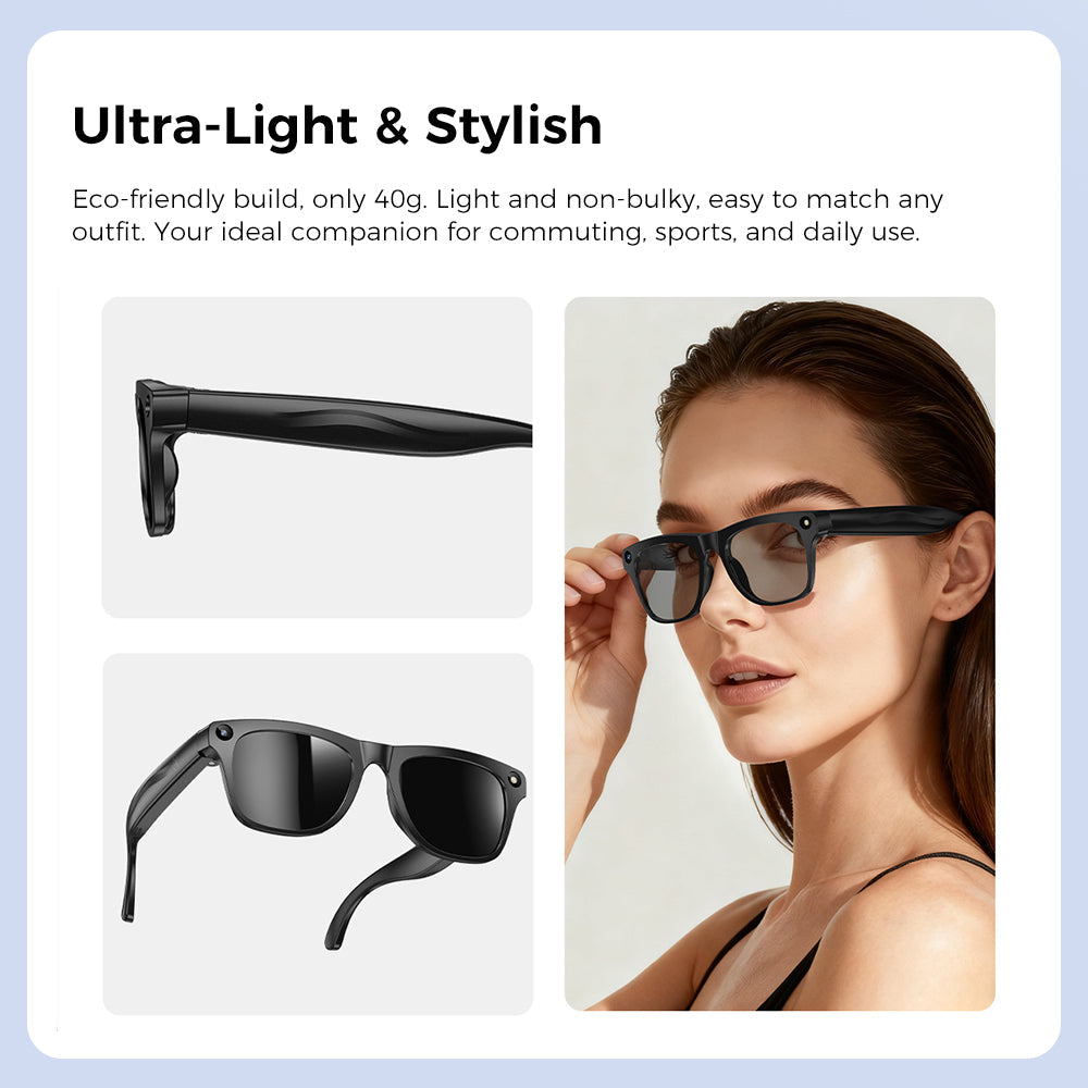 👓 Lightweight Smart Glasses, Hands-Free Control