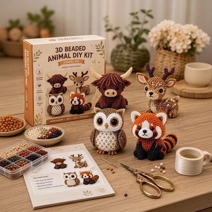 Cute 3D Beaded Animal DIY Kit