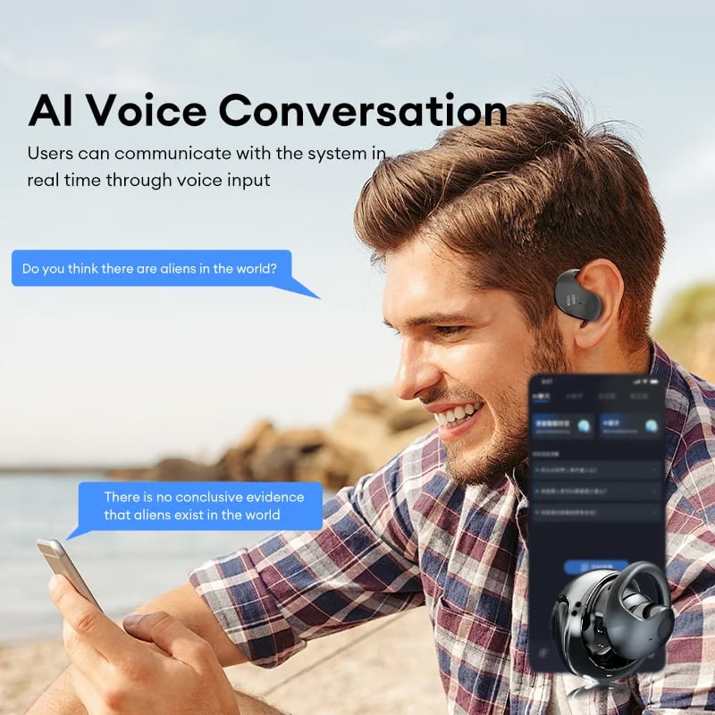 🏆#1 Best Seller⏰AI Translation Wireless OWS Bluetooth5.4 Earphones (Fit iOS & Android)