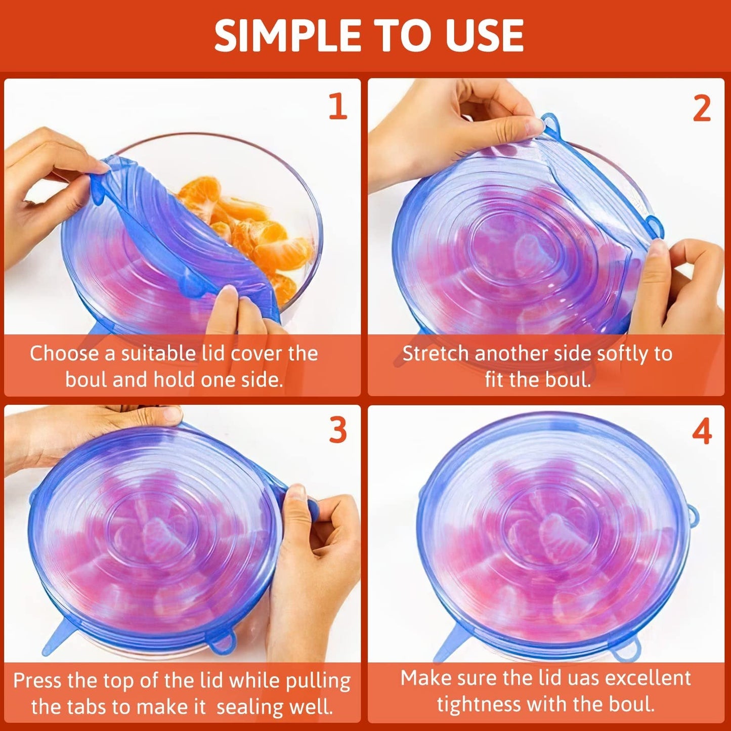 🔥Hot Sale 49%🔥Silicone Cover Stretch Lids Reusable Airtight Food Wrap Covers
