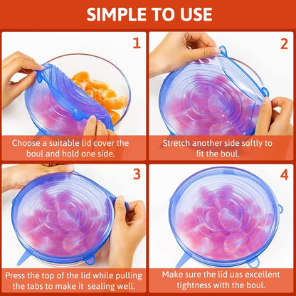 🔥Hot Sale 49%🔥Silicone Cover Stretch Lids Reusable Airtight Food Wrap Covers