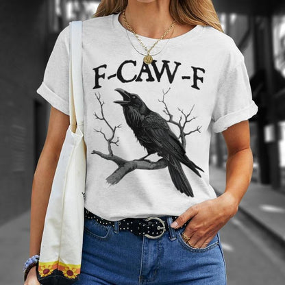 Make a Statement Without Saying a Word! 😜🐦‍⬛🔥Humorous Crow Graphic T-Shirt – Say It With a Caw!