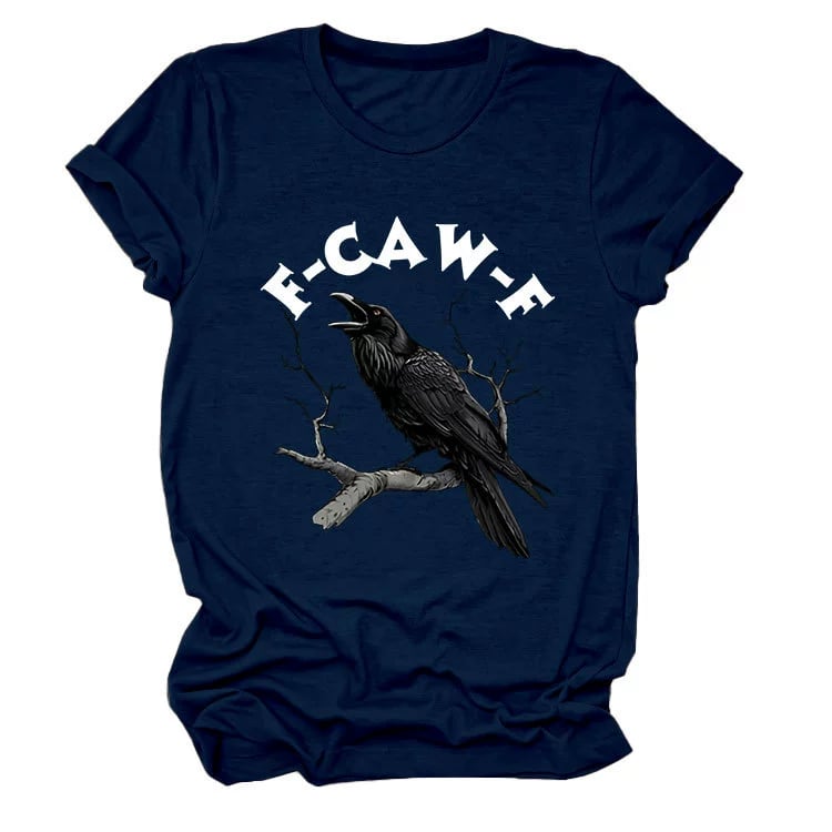 Make a Statement Without Saying a Word! 😜🐦‍⬛🔥Humorous Crow Graphic T-Shirt – Say It With a Caw!