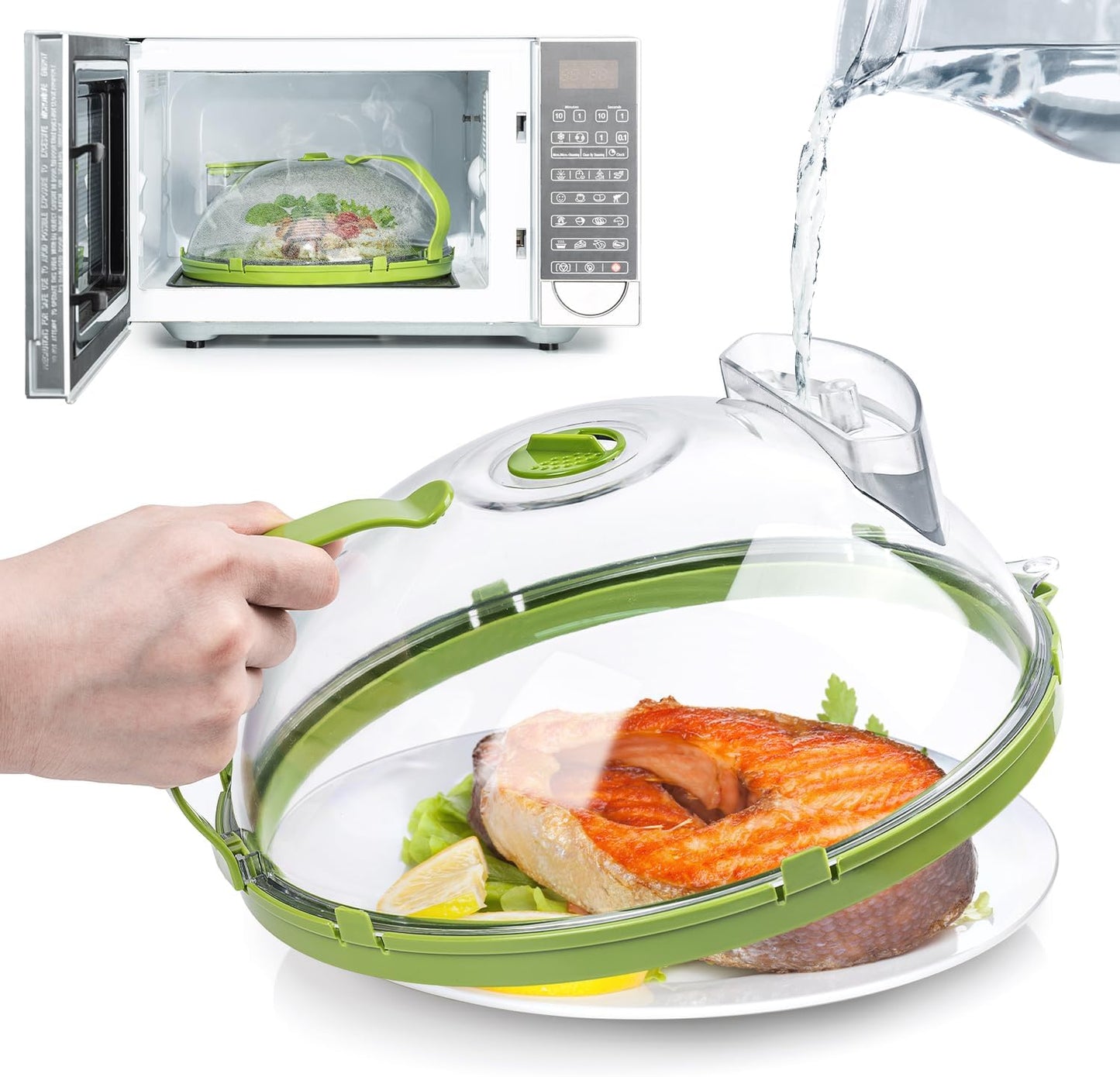 🎉FreshVue Splash Guard 🌟-Microwave Cover for Food