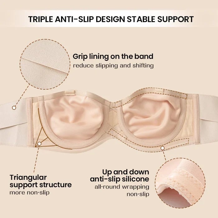 🏆Summer Promotion - 49% OFF🔥Full Support Non-Slip Convertible Bandeau Bra
