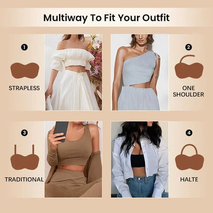 🏆Summer Promotion - 49% OFF🔥Full Support Non-Slip Convertible Bandeau Bra