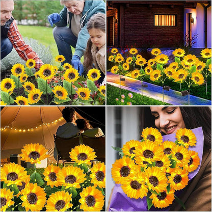 Solar Sunflower Lights – Waterproof Auto On/Off Garden Decor