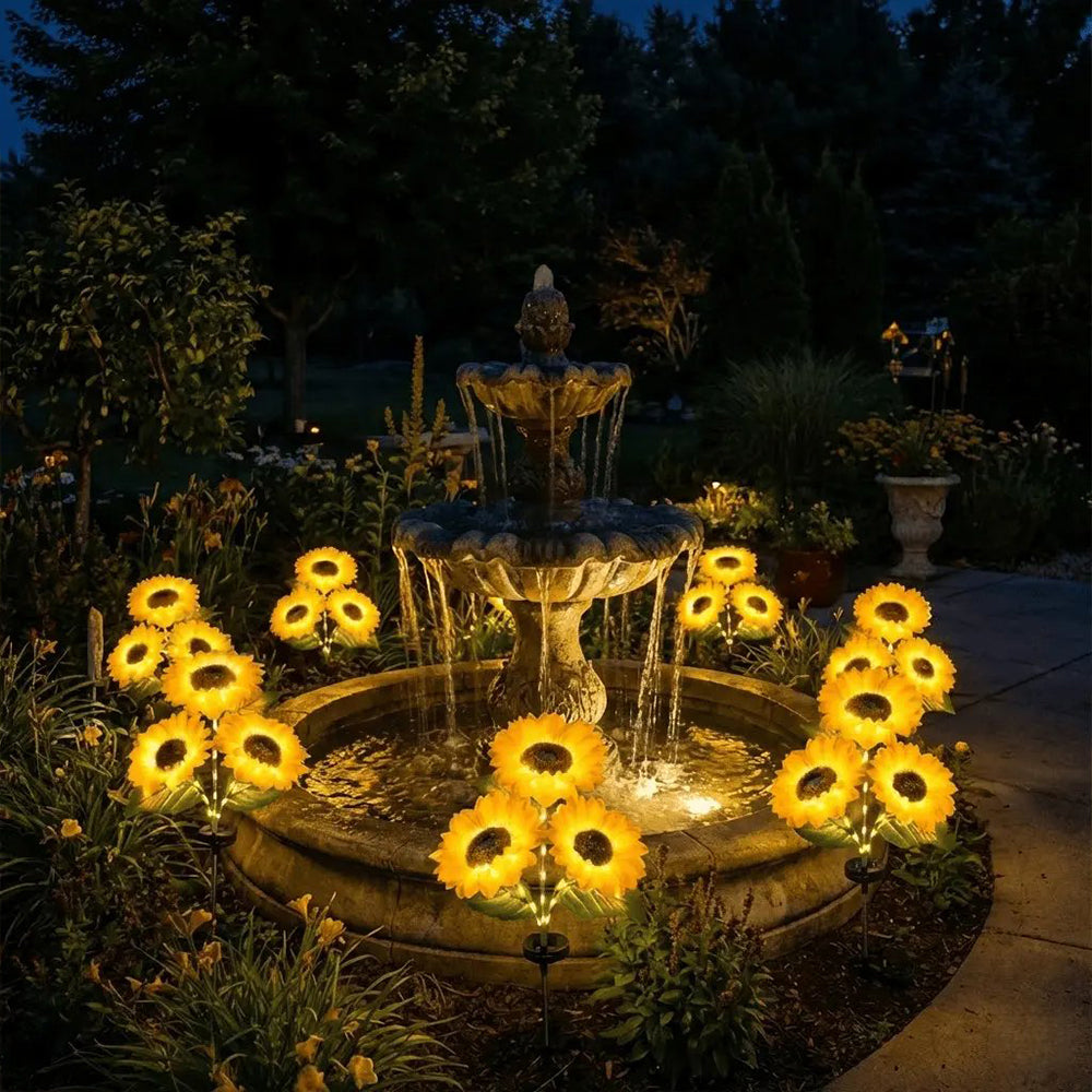 Solar Sunflower Lights – Waterproof Auto On/Off Garden Decor