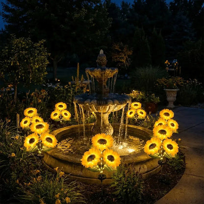 Solar Sunflower Lights – Waterproof Auto On/Off Garden Decor