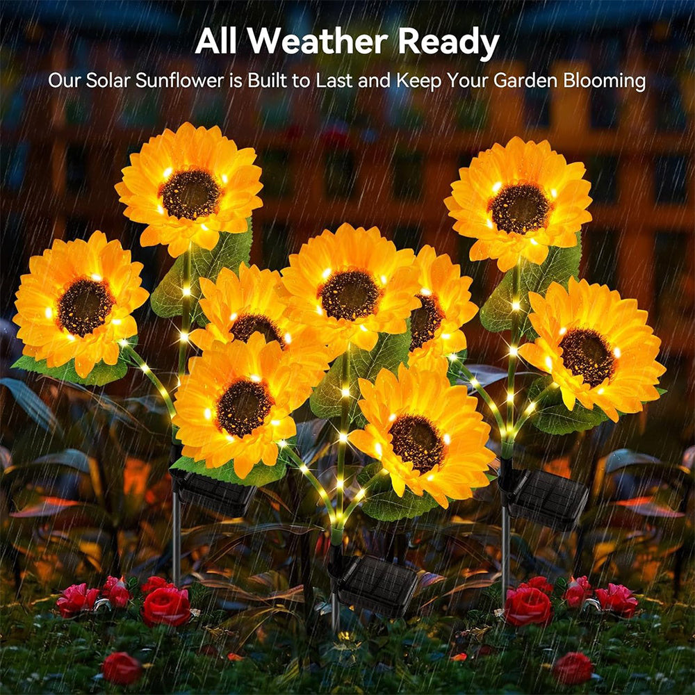 Solar Sunflower Lights – Waterproof Auto On/Off Garden Decor