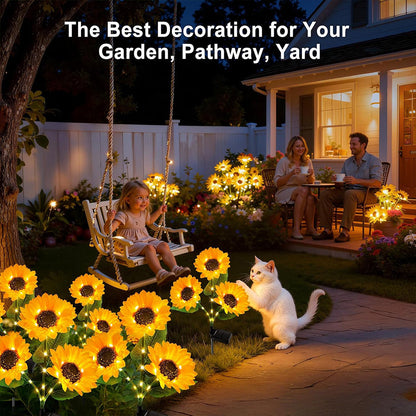 Solar Sunflower Lights – Waterproof Auto On/Off Garden Decor