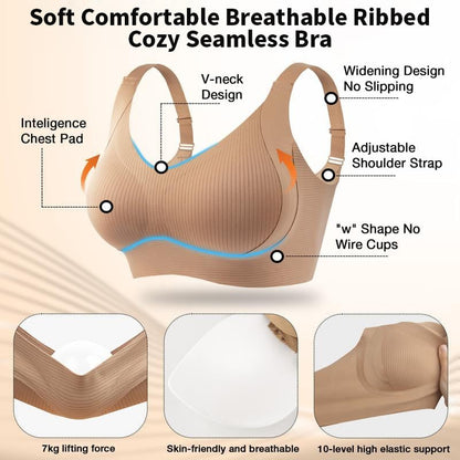 🏆Last Day Buy 1 Get 3 Packs(Each only £6.66) 🔥 Super firming bra | Wire-free push-up bra 👍Brand-new upgrade to eliminate breast sagging