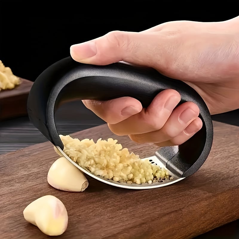 🔥Zero Hand Strain🔥430 Stainless Steel Ring Garlic Press