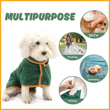 🎄Super absorbent pet bathrobe